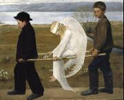 Hugo Simberg The Wounded Angel - Hugo Simberg France oil painting artist